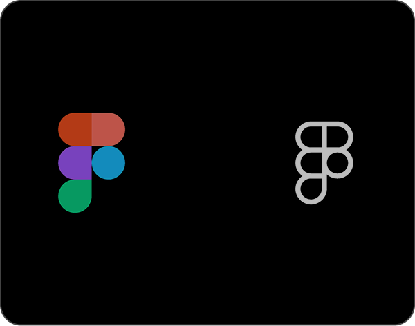 A normal and stylized Figma logo.